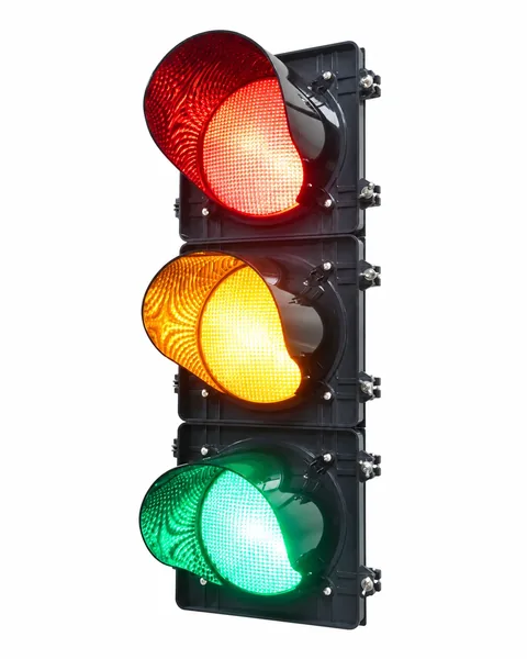 200mm High-Power LED Full Ball Traffic Light — Black Housing