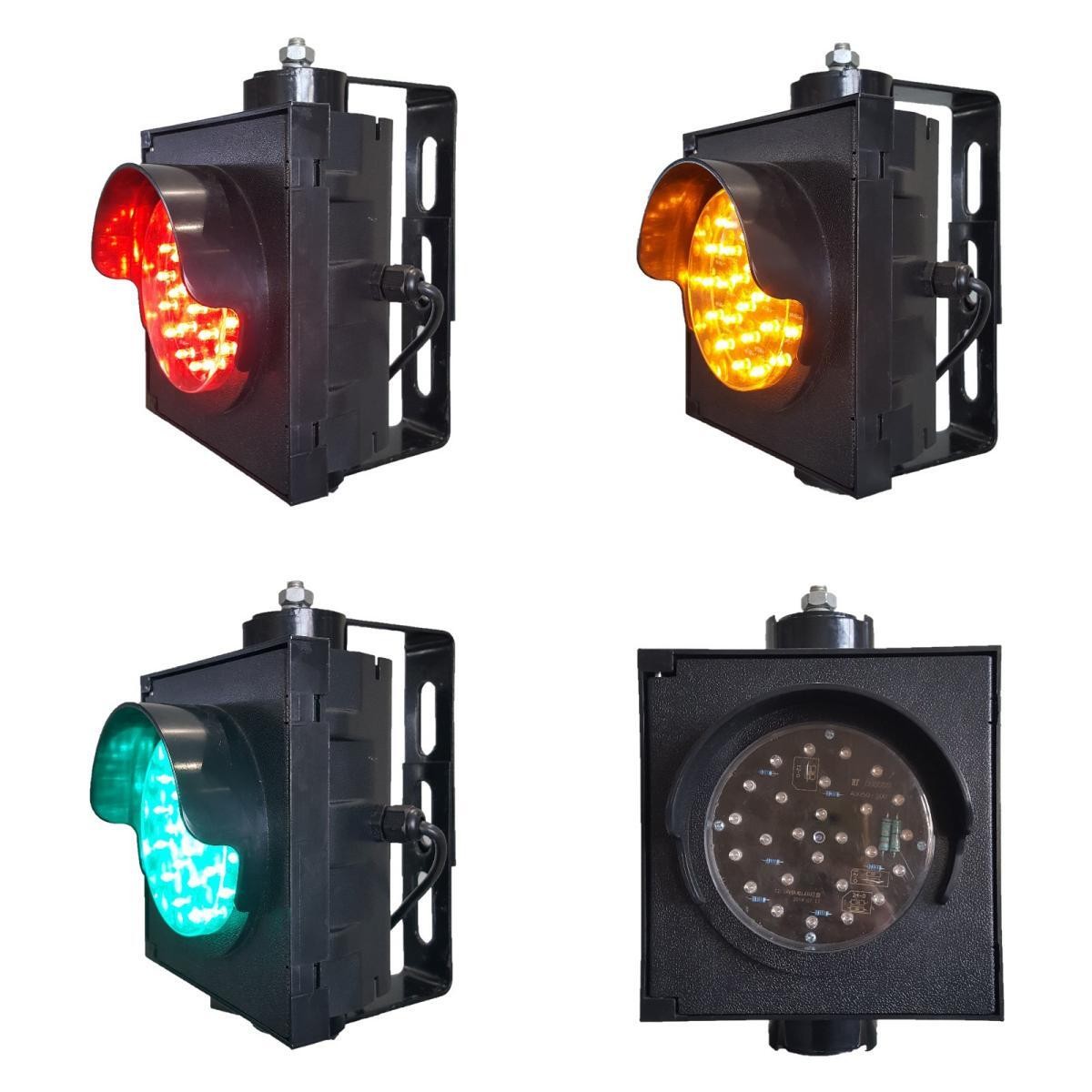 100MM 1-Aspect Red/Yellow/Green Ball Shape LED Traffic Light