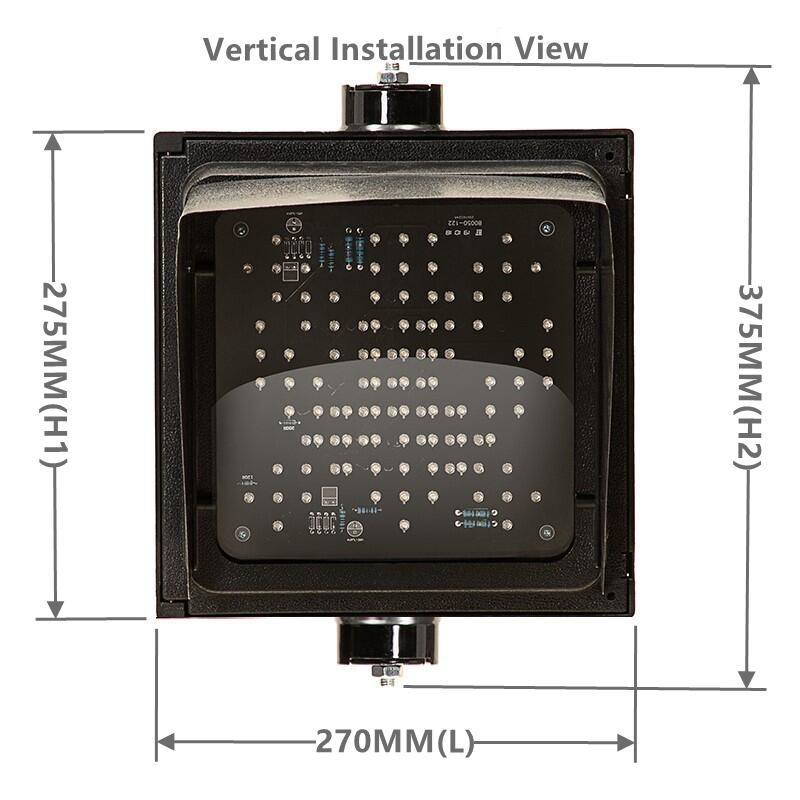 200MM 1-Aspect Red Cross Green Arrow Tunnel Traffic Light