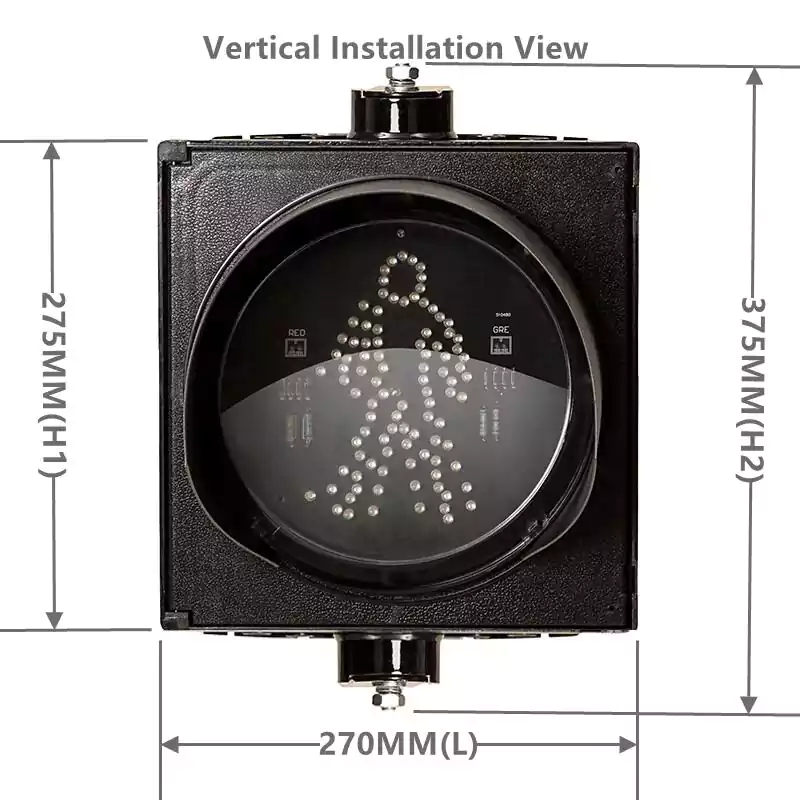 200MM(8 Inch) 1-Aspect Red Green Pedestrian Traffic Light