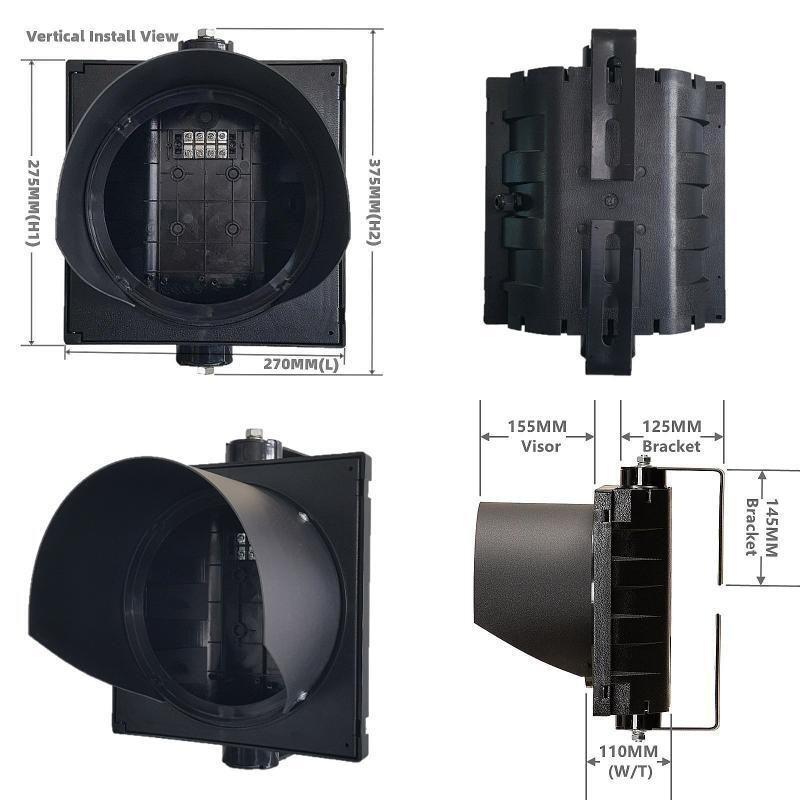 200MM 1-Section Traffic Light Body