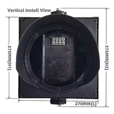 200MM(8 Inch) 1-Section Led Traffic Light Body