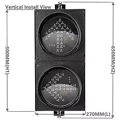 2 Aspect/Section Led Traffic Light With Red Green Arrow, as 8 Inch(200MM)*2/202