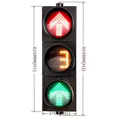 200MM(8 Inch) Traffic Signal Light Countdown Timer With 3-Aspect Red Green Arrow