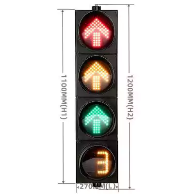 200MM(8 Inch) Traffic Signal Light Timer With 4-Aspect 3-Color Arrow