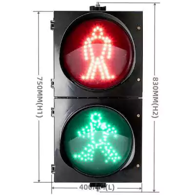 2 Aspect/Section Led Traffic Light With Red Green Pedestrian Signal,  as 12 Inch(300MM)*2/302