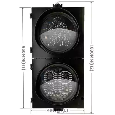 400MM(16 Inch) 2-Aspect RG Pedestrian Traffic Light