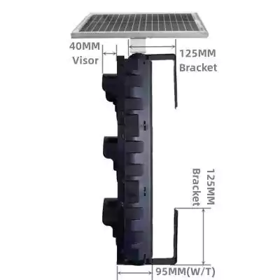 4 Inch(100MM) Solar Wireless Traffic Light For Vehicle