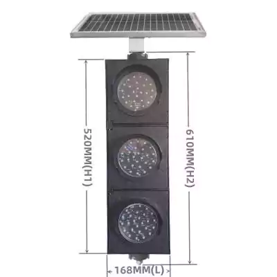 4 Inch(100MM) Solar Wireless Traffic Light For Vehicle