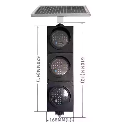 4 Inch(100MM) Solar Traffic Light For Vehicle