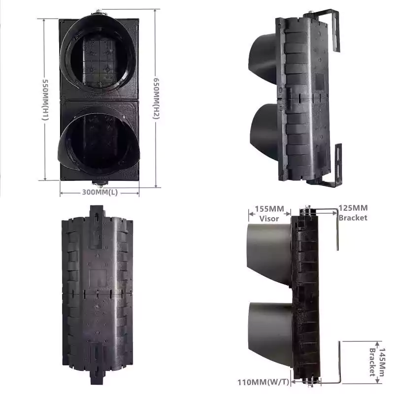 2-Aspect Led Traffic Light Body