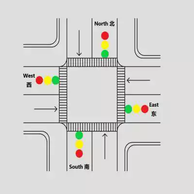 6-Output 220V Traffic Signal Light Controller