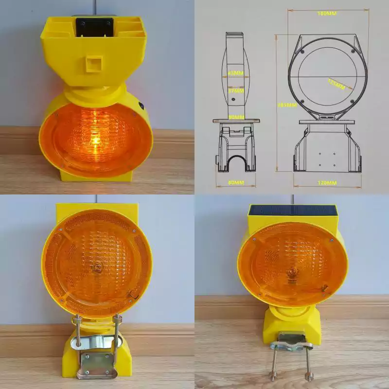 5 Inch(125MM) Solar Traffic Warning Light